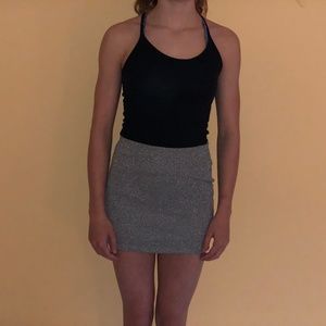 Silver Pencil Skirt
